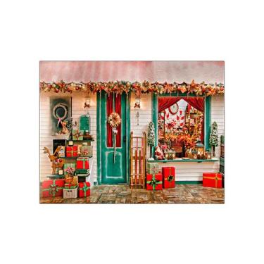 Imagem de Fundo Fotográfico 1,55 X 1,20 - Cenário Fachada de Loja Natal 025 - Vi