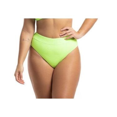 Imagem de Calcinha de Biquíni Sunquíni Textura Anarruga - Cor de Cacau, GG, Verd