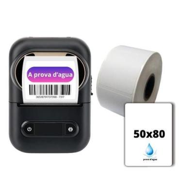 Imagem de 1 Impressora Xd-210 + 5 Rolos Etiquetas 50x80 Prova D'água - Xd Mega, 