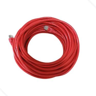 Imagem de Cabo De Rede Patch Cord Cat6 30metros 30m Cat6 Vermelho Giga - Deko