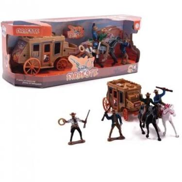 Imagem de Brinquedo boneco indio faroeste cowboys velho oeste carroça - PICA PAU