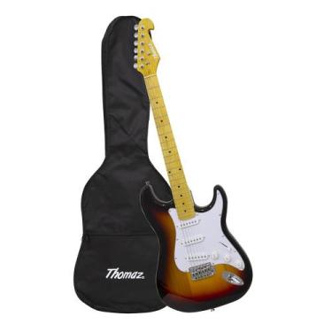 Imagem de Kit Guitarra Elétrica TEG 400V Sunburst com Capa Thomaz