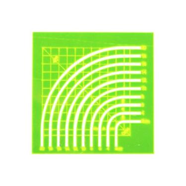 Imagem de Régua Gabarito Circulo Centímetros Patchwork 2 a 20cm Verde - Levolpe