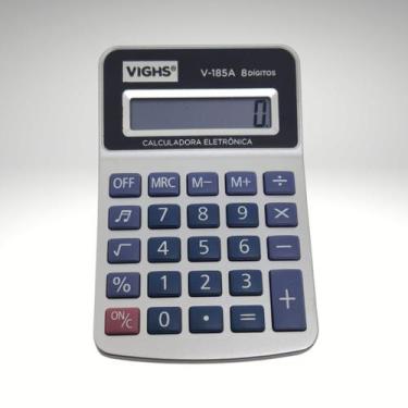 Imagem de Calculadora de Mesa Pequena 8 dígitos V185A - Vighs