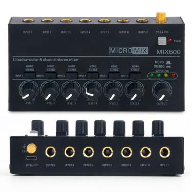 Imagem de Mixer Linha Estéreo De 6 Canais, Saídas/entradas Ts/trs 1/4 - VEDO