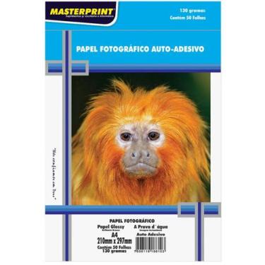 Imagem de Papel Fotográfico 130g - A4 - Auto Adesivo - 50 Folhas MasterPrint