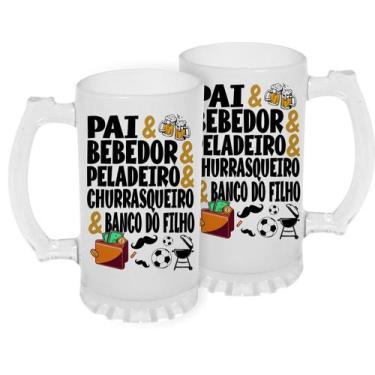 Imagem de 1 Caneca Chopp Dia Dos Pais, Vidro Jateado 475 ML - Innovari