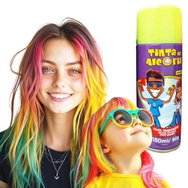 Imagem de Tinta para Cabelos Spray da Alegria Tintura Temporária 150 ml - Festa 