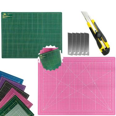 Imagem de Base Tabua de Corte Artesanato Patchwork Scrapbook Placa Cortes A2 Dup