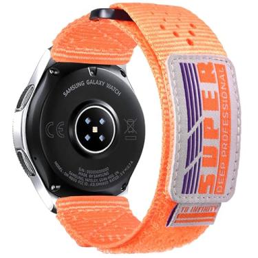 Imagem de V.R.HOPE Pulseira de relógio de nylon compatível com Samsung Galaxy Watch 7/6/5/4/Active 2 de 40 e 44 mm/Watch 6 Classic de 47 e 43 mm/Galaxy 5 Pro/Galaxy 4 Classic de 46 e 42 mm/Galaxy Watch 3 de 41