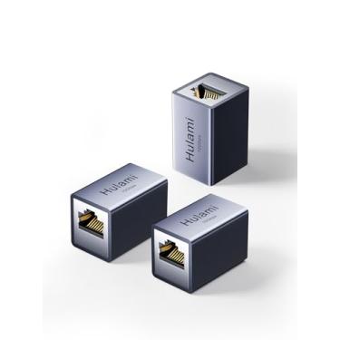 Imagem de Hulami Extensor Ethernet de 10 Gbps, pacote com 3 acopladores Ethernet RJ45 com revestimento de liga de alumínio, distância de 328 pés, Plug & Play para cabos Cat8 Cat7 Cat6 Cat5