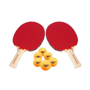 Imagem de Kit Ping Pong Speedo Evoke - 2 Raquetes + 6 Bolas Tênis de Mesa Lazer