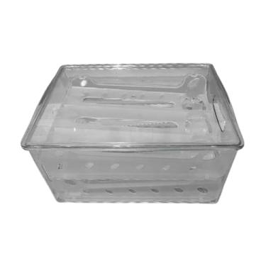 Imagem de ＫＬＫＣＭＳ Dispensador de ovos, bandeja de ovos para geladeira, organizador de ovos de rolamento automático, recipiente de ovos para geladeira, de