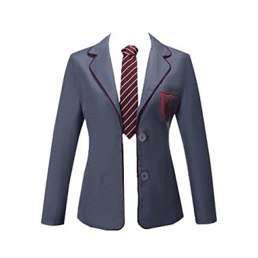 Imagem de AwwwCos Top Tie Only Matilda the Musical Cosplay Gray Costume School Jacket Girl JK Uniform Party Outfit Women