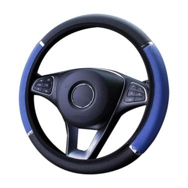 Imagem de Capa para volante de carro, antiderrapante, elástica, capa para volante para homens e mulheres, ajuste universal de 38 cm, carros, veículos, SUVs (azul)