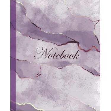 Imagem de Notebook: Purple Marble Notebook | Wide Ruled Paper Notebook Journal | Pretty Purple Liquid Marble | Blank Wide Lined Workbook for Girls Boys Kids Teens Students.