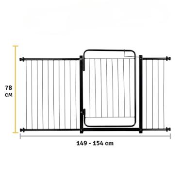 Imagem de Grade De Porta Portão Proteção Cachorro Criança 149 A 154 Cm