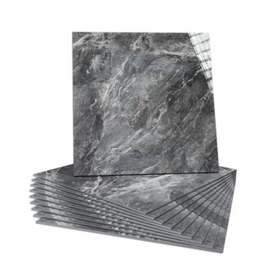 Imagem de Azulejo de parede de PVC com padrão de mármore, adesivos de parede autoadesivos de vinil à prova d'água de 60 x 30 cm para banheiro, cozinha, sala de estar e superfícies lisas (G45 (10 peças))