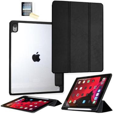 Imagem de JYtrend Capa à prova de choque para iPad A16 de 11 polegadas de 11ª geração/para iPad de 10ª geração (11 polegadas), capa inteligente com suporte transparente para A3354, A3355, A3356, A2696, A2757,