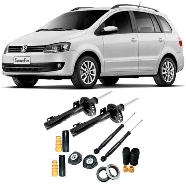 Imagem de 04 Amortecedores + 04 Kits Batentes Vw Spacefox 2003 Até 2016 DianteiroTraseiro