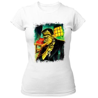 Imagem de Camiseta Baby Look Frankenstein Apertando os parafusos - Alearts, G