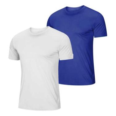 Imagem de Conjunto 2 Camisas Esportiva Dryfit Treino Gola Redonda Lisa - Camisa 