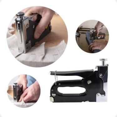 Imagem de Grampeador Pressão Compacto Tapeceiro Profissional Preto - Rocie