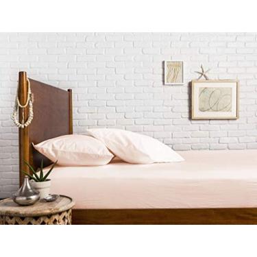 Imagem de Comfortica Classics 100% algodão egípcio 600 fios, lençol com elástico marfim Queen em toda a volta, tecido acetinado macio e sedoso - serve para colchões de até 45 cm