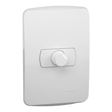 Imagem de Conjunto Embutir Dimmer Rotativo 127/220V C/ Placa Horizontal Miluz Branco Ref. S3B65550 – Schneider
