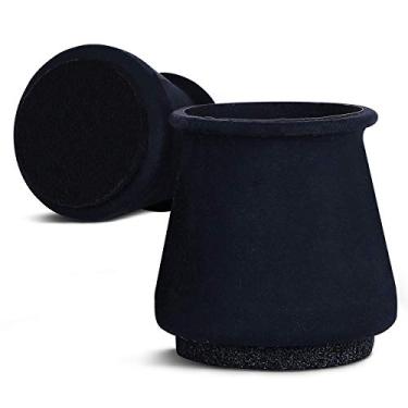 Imagem de Furniture Footies Capas de silicone para cadeiras – 16 peças de protetores de piso extensíveis com almofada durável de 3 mm de espessura, evita arranhões, tampas antiderrapantes para pernas, 100% não tóxico (pequeno, preto)