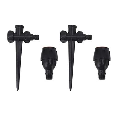 Imagem de Conjunto de Aspersor de Gramado Giratório Automático de 360 ​​° Com Estacas de Plástico e Cabeça de Spray Mágico - Ferramenta Ideal para Irrigação de Jardim para Irrigação e