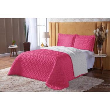 Imagem de Cobre leito Casal Queen Sherpa Dupla Face + 2 Porta-travesseiros Pink 