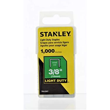 Imagem de STANLEY Grampos de Uso Geral 3/8 Polegadas, Formato Tipo A, Embalagem com 1.000 Unidades, Modelo TRA206T