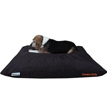 Imagem de Capas de almofada para animais de estimação 2 DIY Do It Yourself Dogbed4less: capa externa com zíper para edredom de animais de estimação + capa interna de forro à prova d'água em tamanho médio ou grande para cães e gatos – apenas cobreDogbed4less 36"X29" Medium preto 36X29AC+IC-FLAT