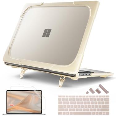 Imagem de Lepeoac Capa resistente para laptop Microsoft Surface de 13,8 polegadas, Windows 11 Copilot+ PC 2024, tela sensível ao toque da 7ª edição com suporte dobrável, capa de teclado e protetor de tela,