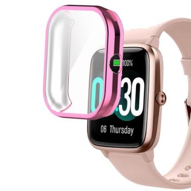 Imagem de smaate Capas de relógio compatíveis com relógio inteligente GRV FC1 de 1,8 polegadas, capa de TPU com protetor de tela, protegendo o corpo e a tela do relógio