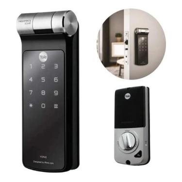 Imagem de Fechadura Biométrica Embutir Ydf 40 Bico De Papagaio - Yale