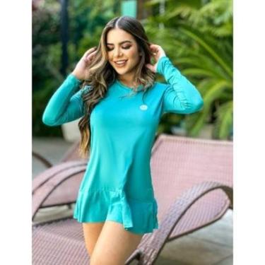 Imagem de Saída de Praia Vestido feminino proteção solar UV 50+ FPS cor:;Tamanho:P-Feminino