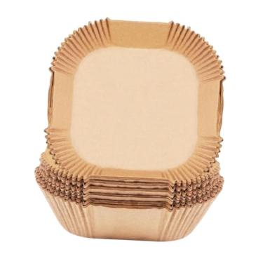 Imagem de Ｂｅｓｇａ Air Fryer Papers Forno Dorts Pads antiaderentes Folhas de papel descartáveis ​​folhas de papel Microondas Grill tapetes para batas de bateria cozinha, 100 Pedaços