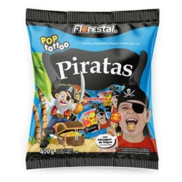 Imagem de Pirulito Pirata Pop Tattoo C/50 Unids - 400g - Bovistense