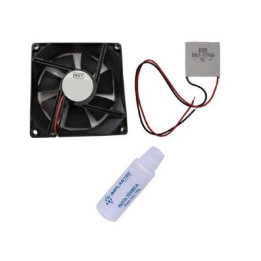 Imagem de Kit 1 Placa Peltier 12706 + 1 Cooler 12v E 1 Pasta Térmica - MXT / Imp