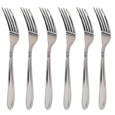 Imagem de Conjunto Jogo de Garfos De Mesa Aço Inox Moderno Para Refeições Especiais Jantar Leves Dia A Dia Sofisticado Resistentes