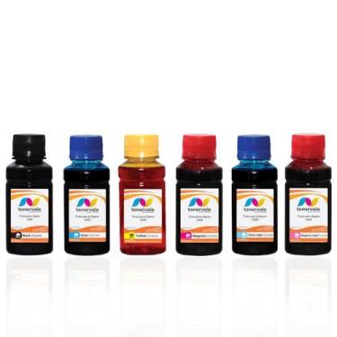 Imagem de Kit 6 Tinta Tankfull Para Epson Bulk Ink L800 T673 Corante CMYK de 100