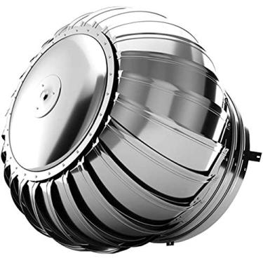 Imagem de Turbina de ventilação giratória tampa giratória de aço inoxidável teto de fábrica tampa de lareira anti-tiro descendente adapta-se à maioria dos protetores de lareira de cobertura de chuva