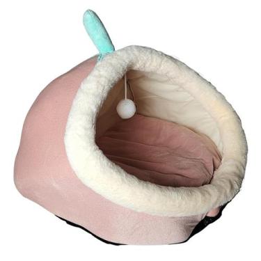 Imagem de Casinha Rosa Grande Cães E Gatos Cama Macia Iglu Pet Toquinha - guau!