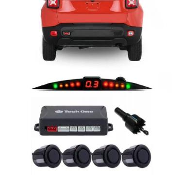 Imagem de Sensor Estacionamento Ré Preto Com Visor Slim Renegade 15/23 - Tech On