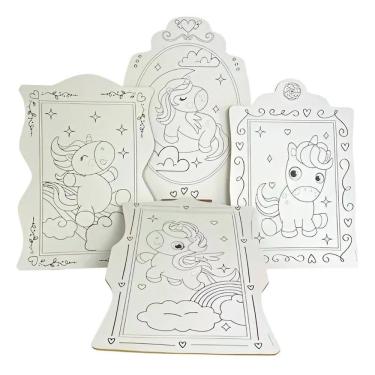 Imagem de Brinquedo Kit Pintura Infantil Cavalete Avental