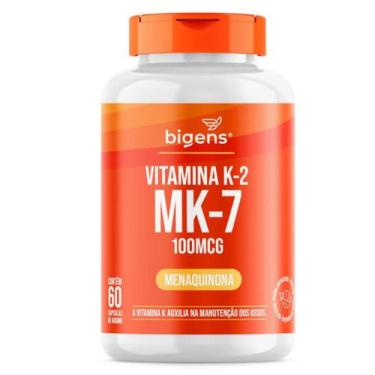 Imagem de Vitamina K2 Mk7 100mcg Bigens 60 Capsulas, Sem Sabor