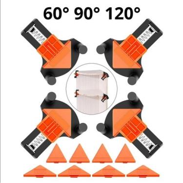 Imagem de Kit 4 Grampos De Canto Aperto Angulares 60/90/120 Graus sargento Marce