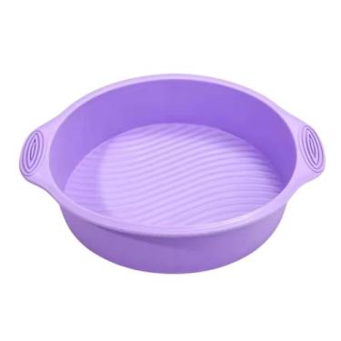 Imagem de Forma de Silicone Flexível Redonda Para Fritadeira Air Fryer Forno e M